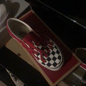 (Checker Flame) Classic Slip-On Vans